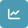 Symbol of a chart with an upward line, representing growth or progress.