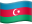 Flag of Azerbaijan with horizontal stripes in blue, red, and green, and a white crescent and eight-pointed...